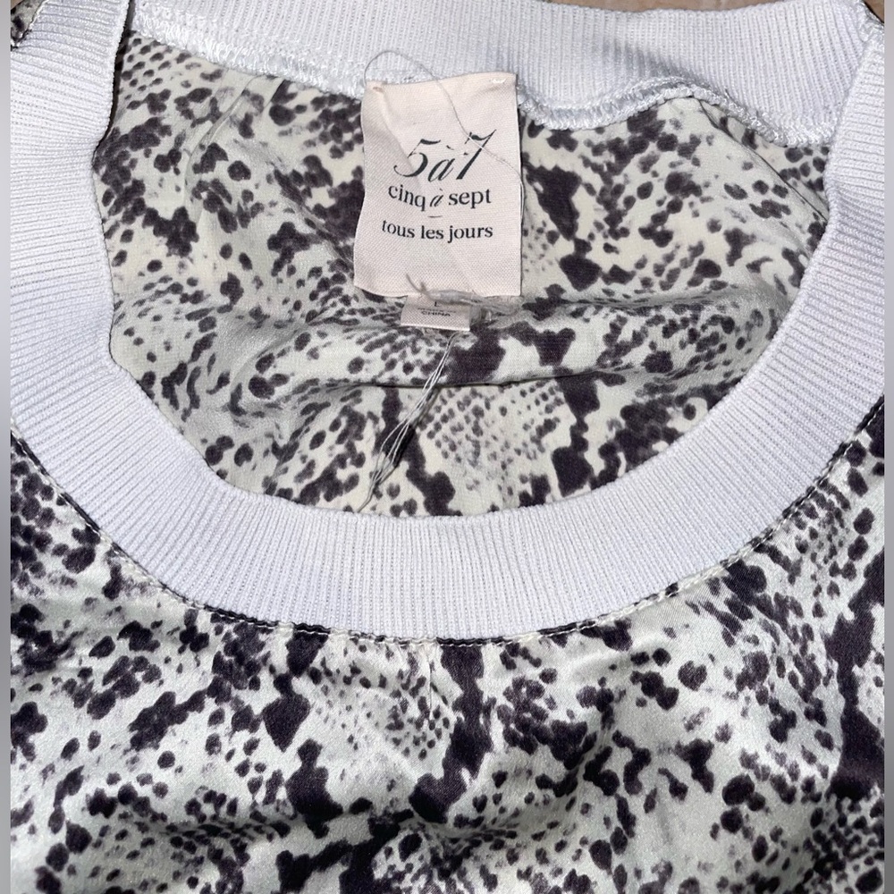 Cinq A Sept Revolve Python Print Silk Tank Top Bl… - image 7